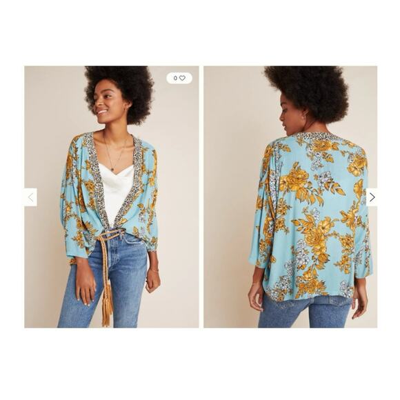 Andersen & Lauth Tops - Andersen & Lauth Kimono Womens One Size Floral Open Cardigan Boho Chic Lightweig